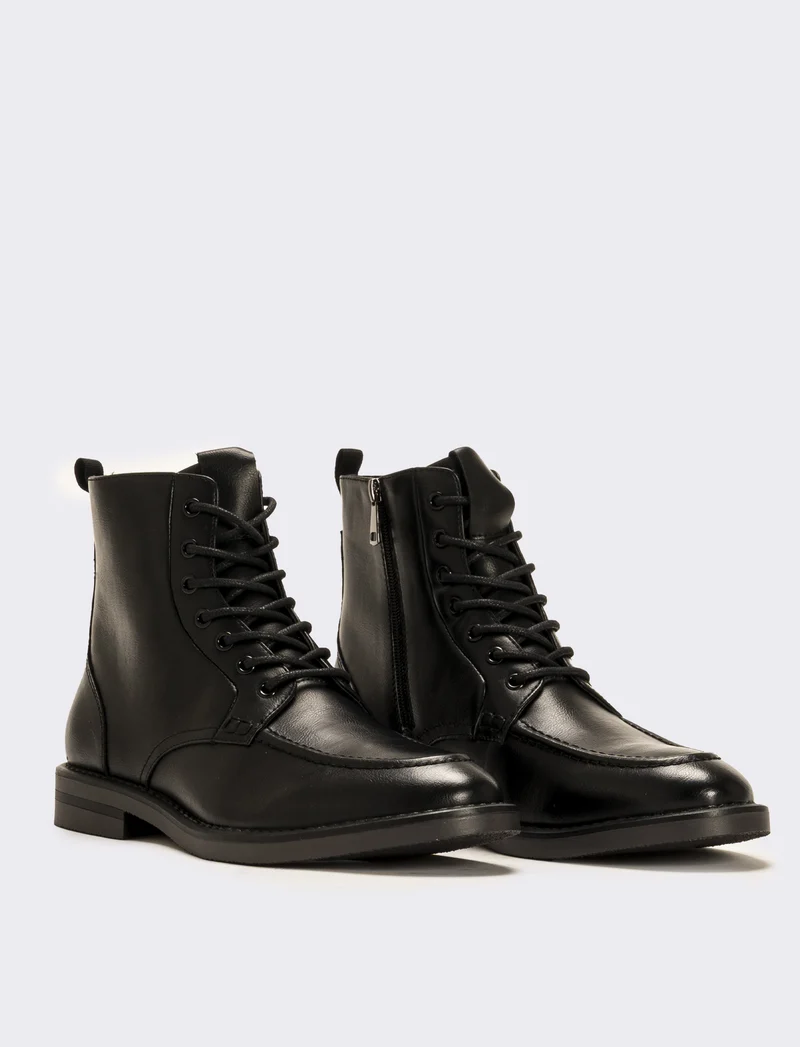 Stivale stringato da uomo - Nero