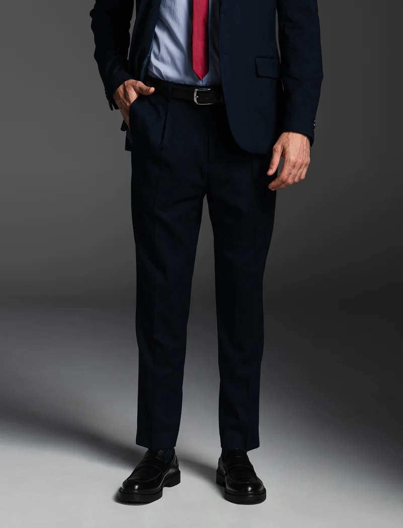 PANTALONI STRUTTURATI DA COMPLETO FORMAL FIT: - Blu