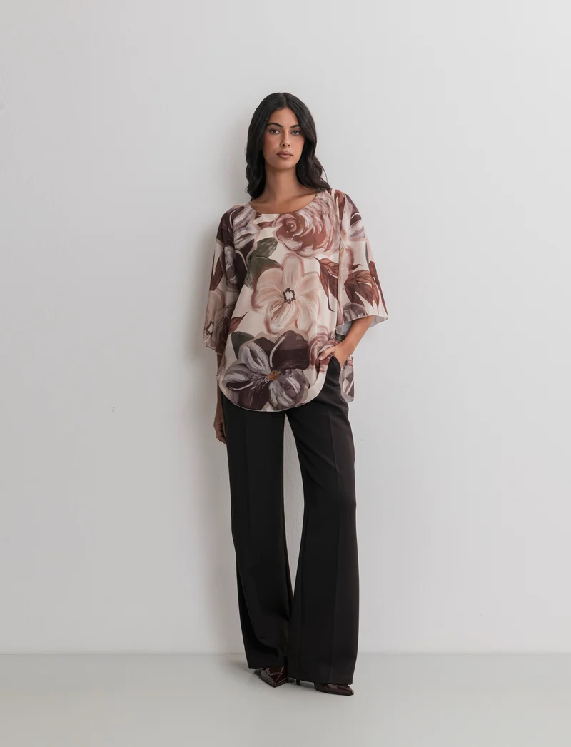 PANTALONE STRAIGHT VITA ALTA - Moro