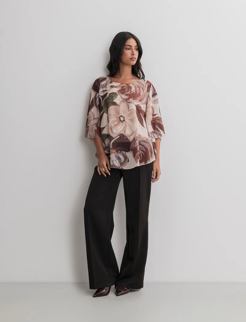 PANTALONE STRAIGHT VITA ALTA - Moro
