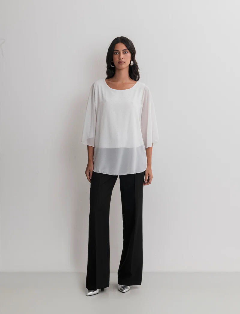 PANTALONE STRAIGHT VITA ALTA - Nero
