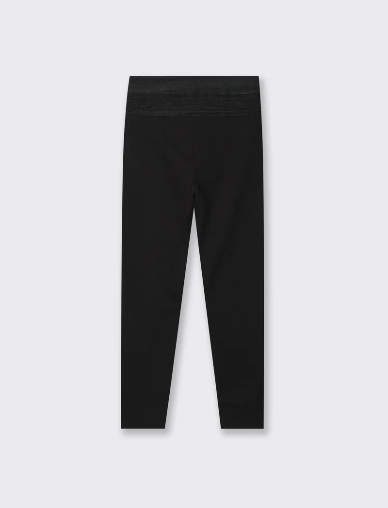 LEGGINGS A VITA ALTA IN PUNTO MILANO - Nero