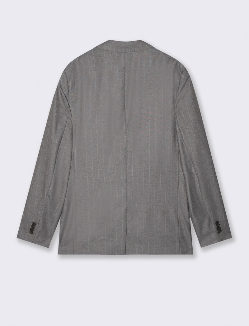 BLAZER A RIGHE DA COMPLETO FORMAL FIT - Grigio fango