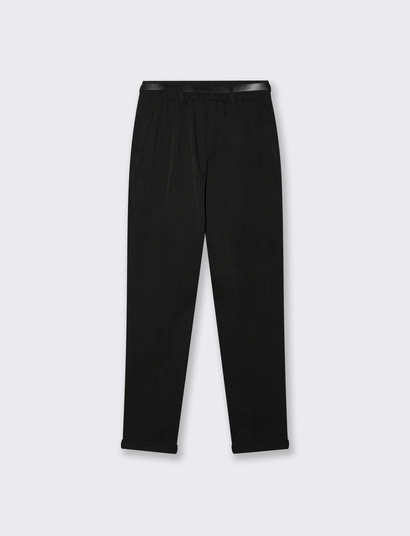 PANTALONE CON CINTURA - Nero