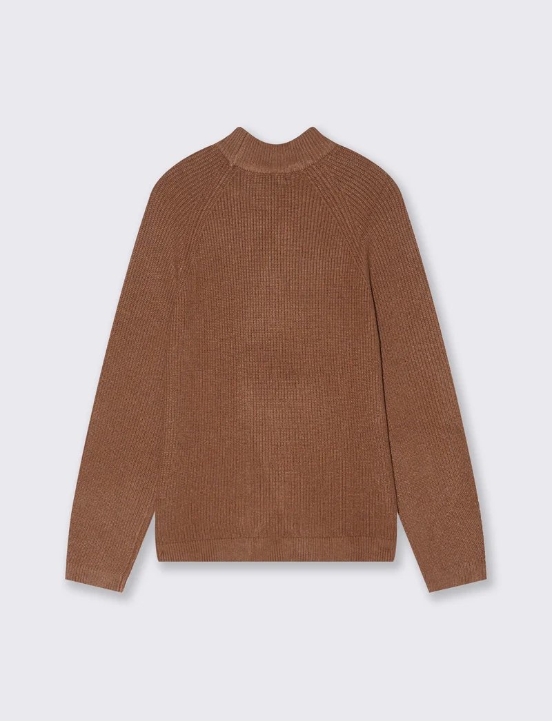 Maglia a coste - Cammello