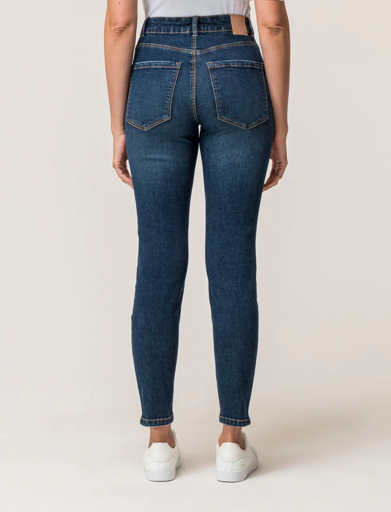 JEANS SKINNY REGULAR WAIST - DENIM SCURO