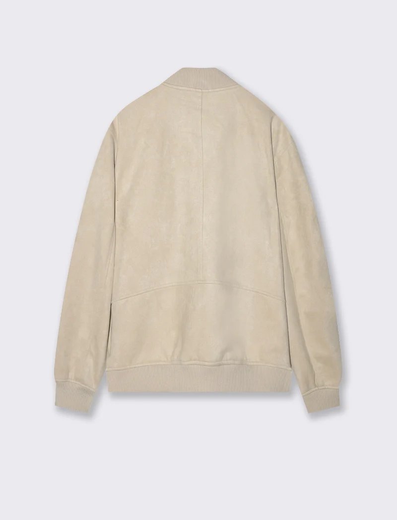 GIUBBOTTO EFFETTO SCAMOSCIATO - Beige ecru