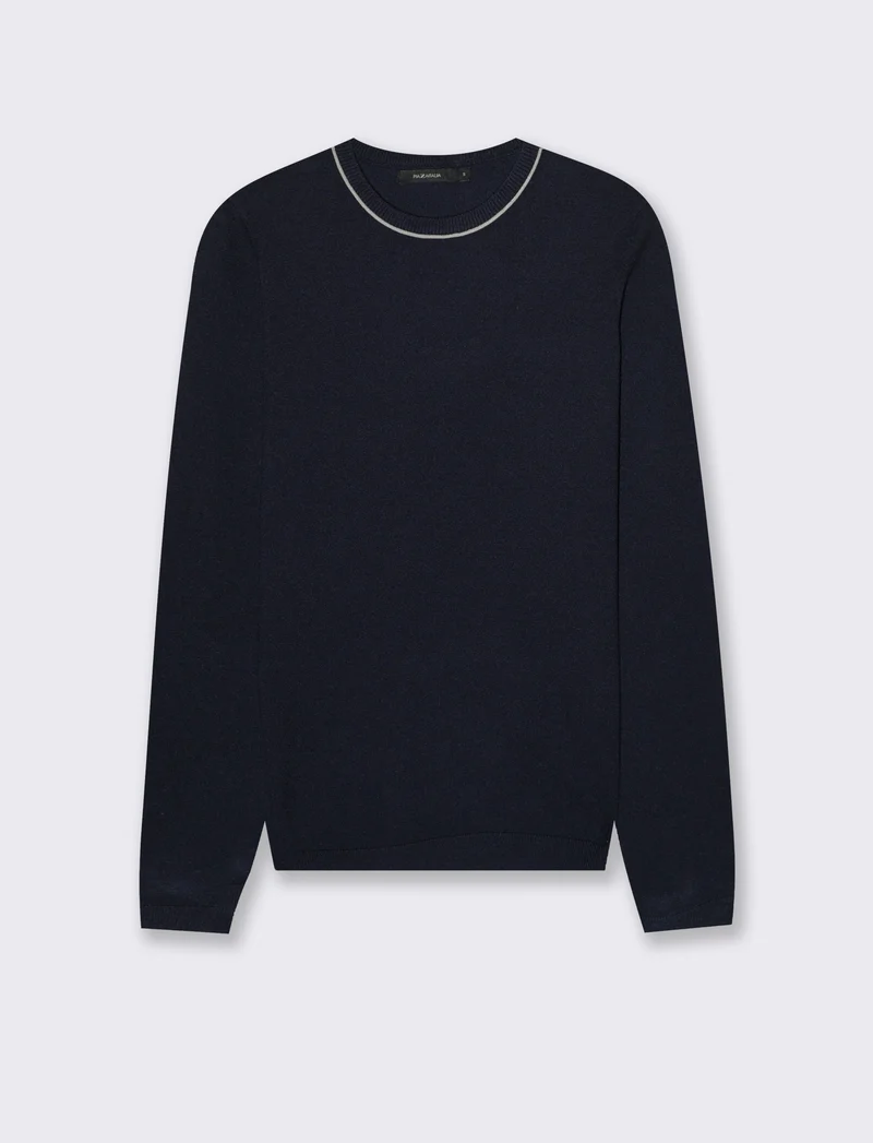 PULLOVER BASICO - Blu