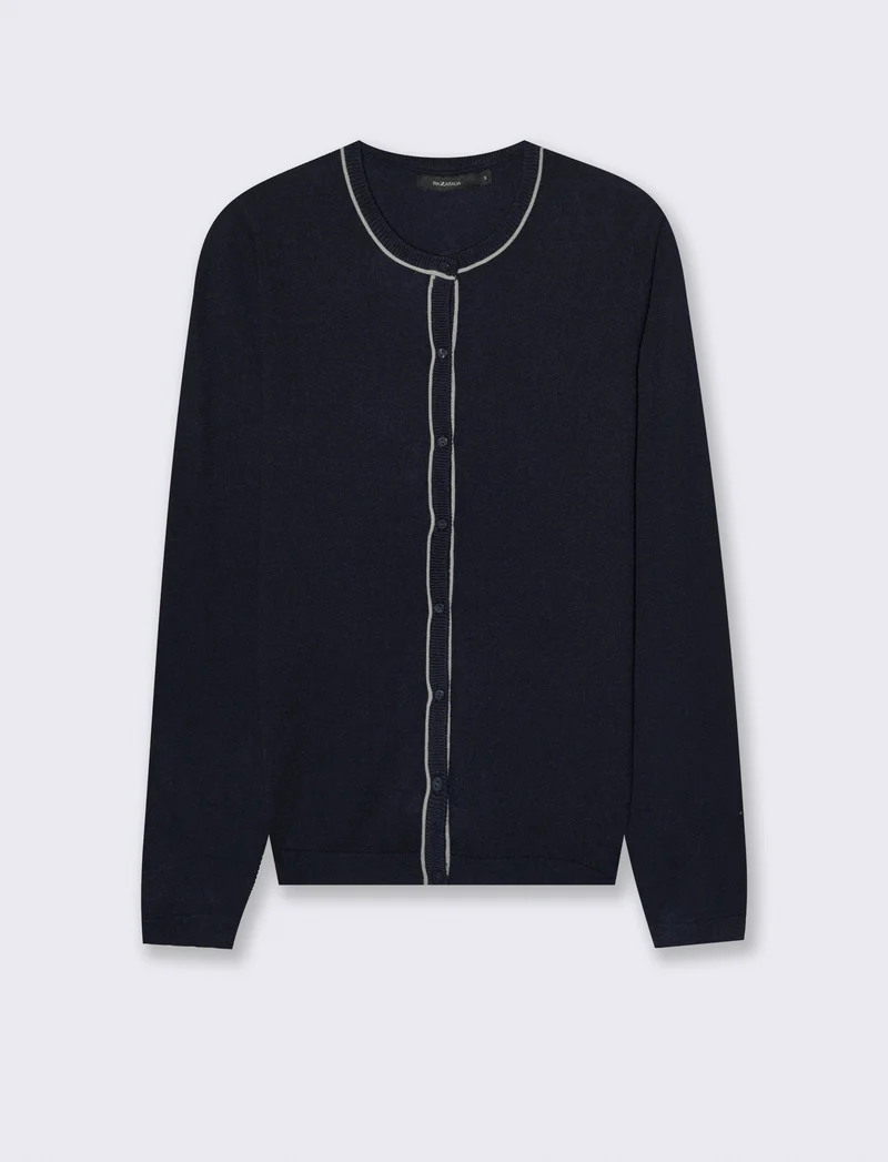 CARDIGAN BASICO - Blu