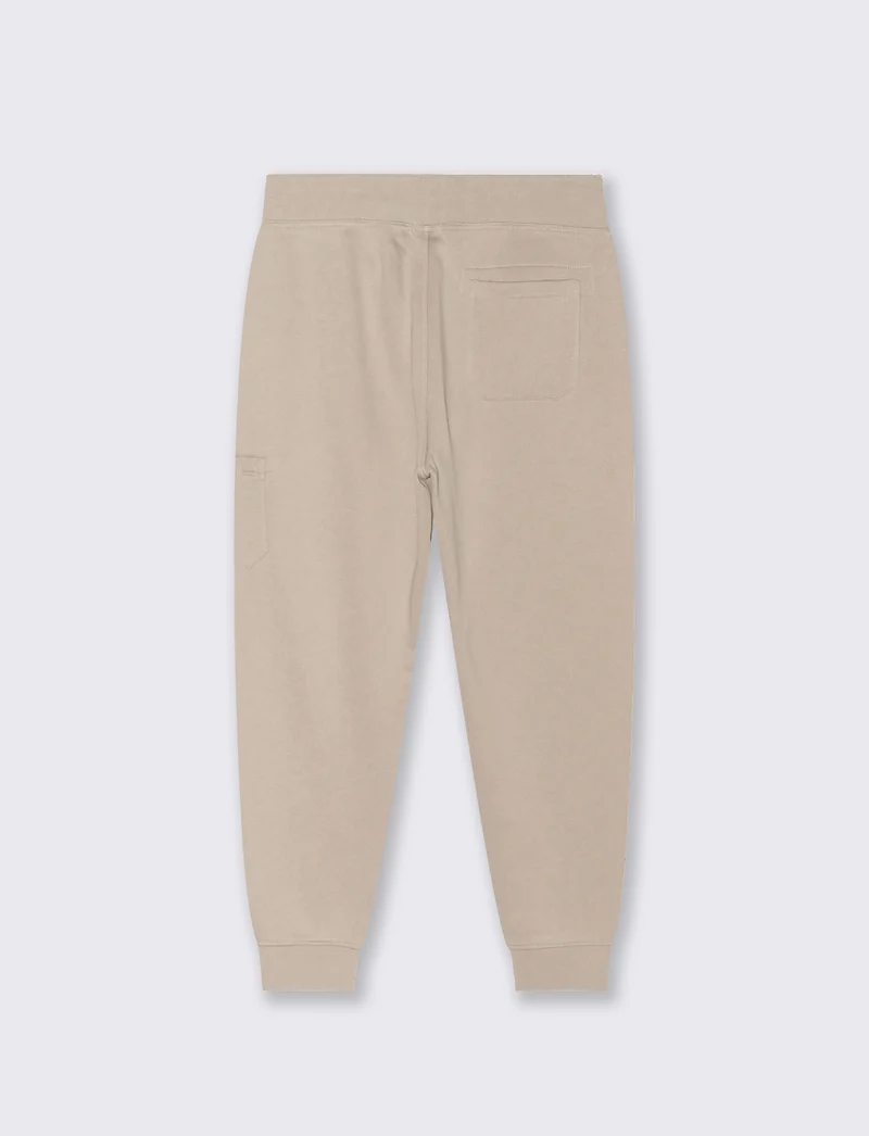 PANTALONI JOGGER IN FELPA CON TASCA LATERALE - Beige