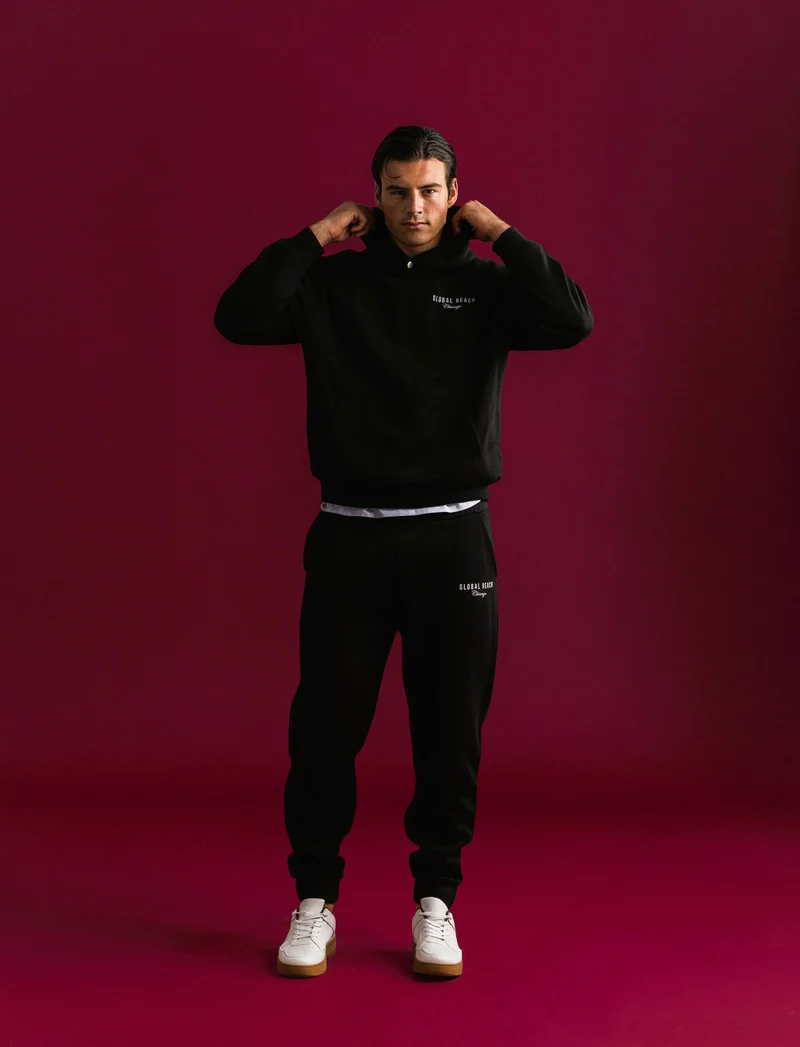PANTALONI JOGGER IN FELPA BAGGY FIT - Nero