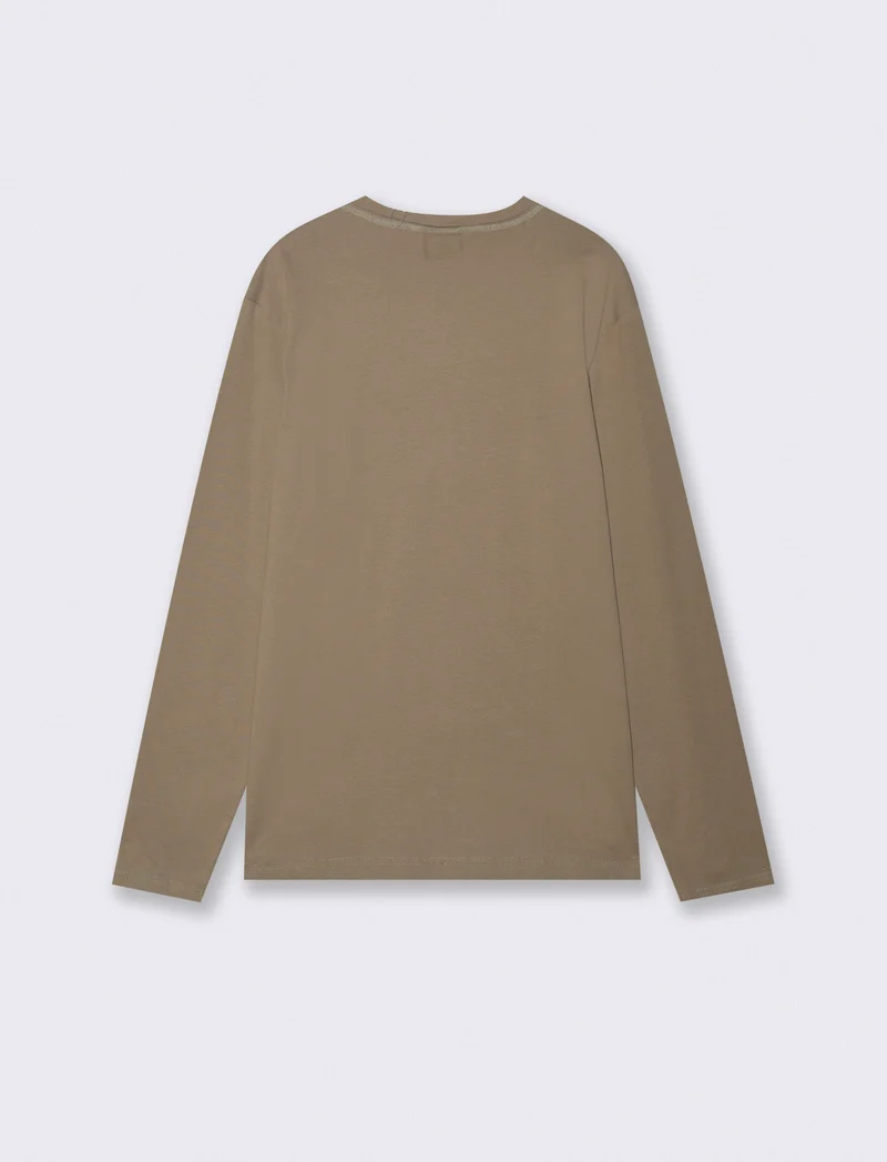 T-shirt finto doppio collo regular fit - Kaky 1