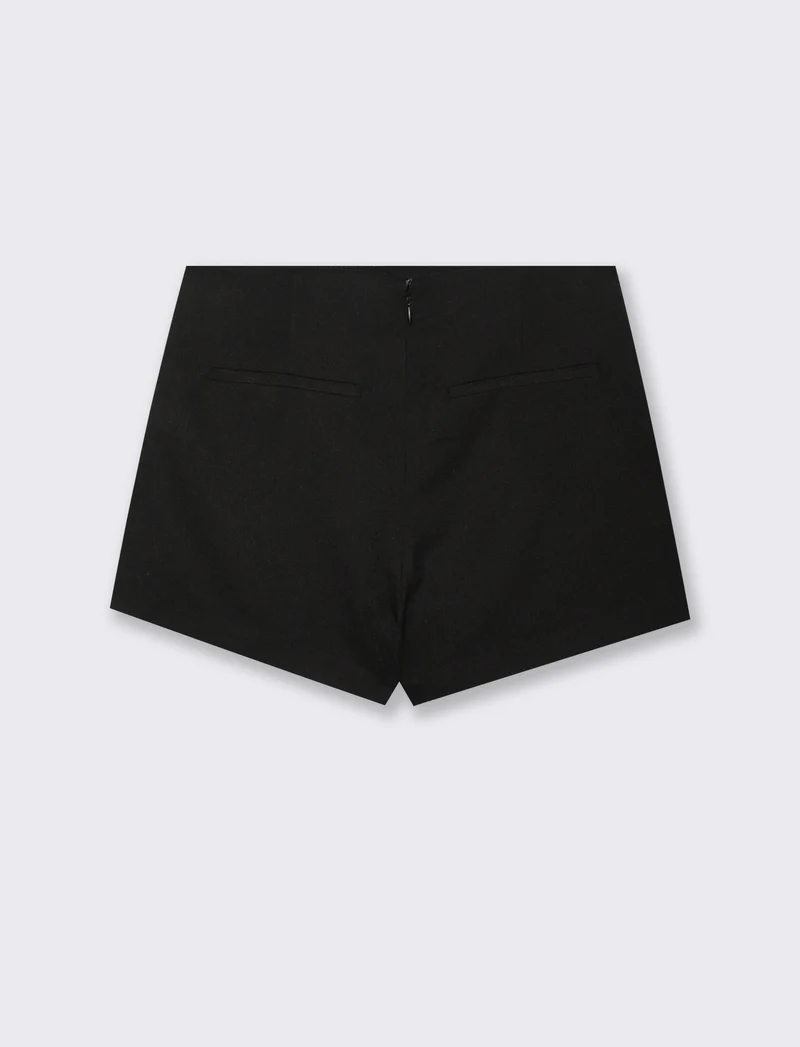SHORT CON PANNELLO DAVANTI - Nero