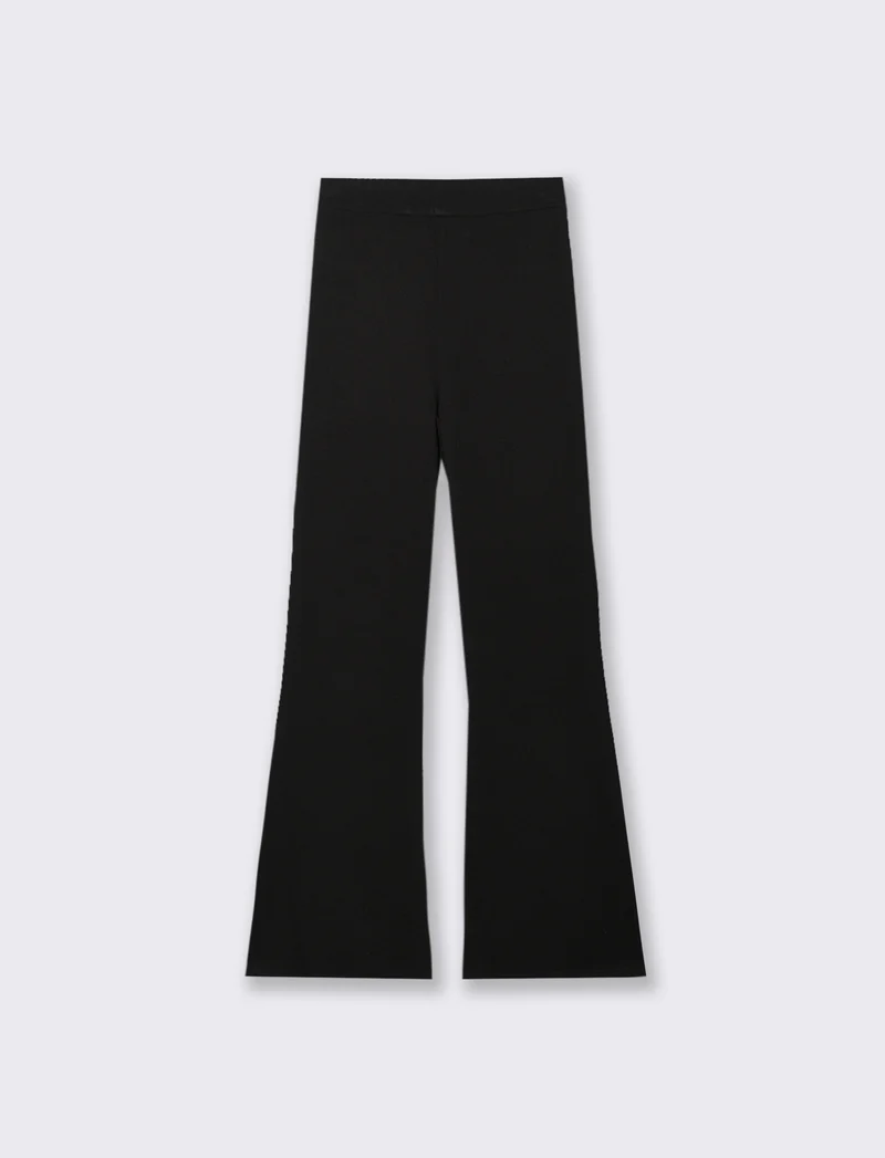 PANTALONE ADERENTE FLARE - Nero