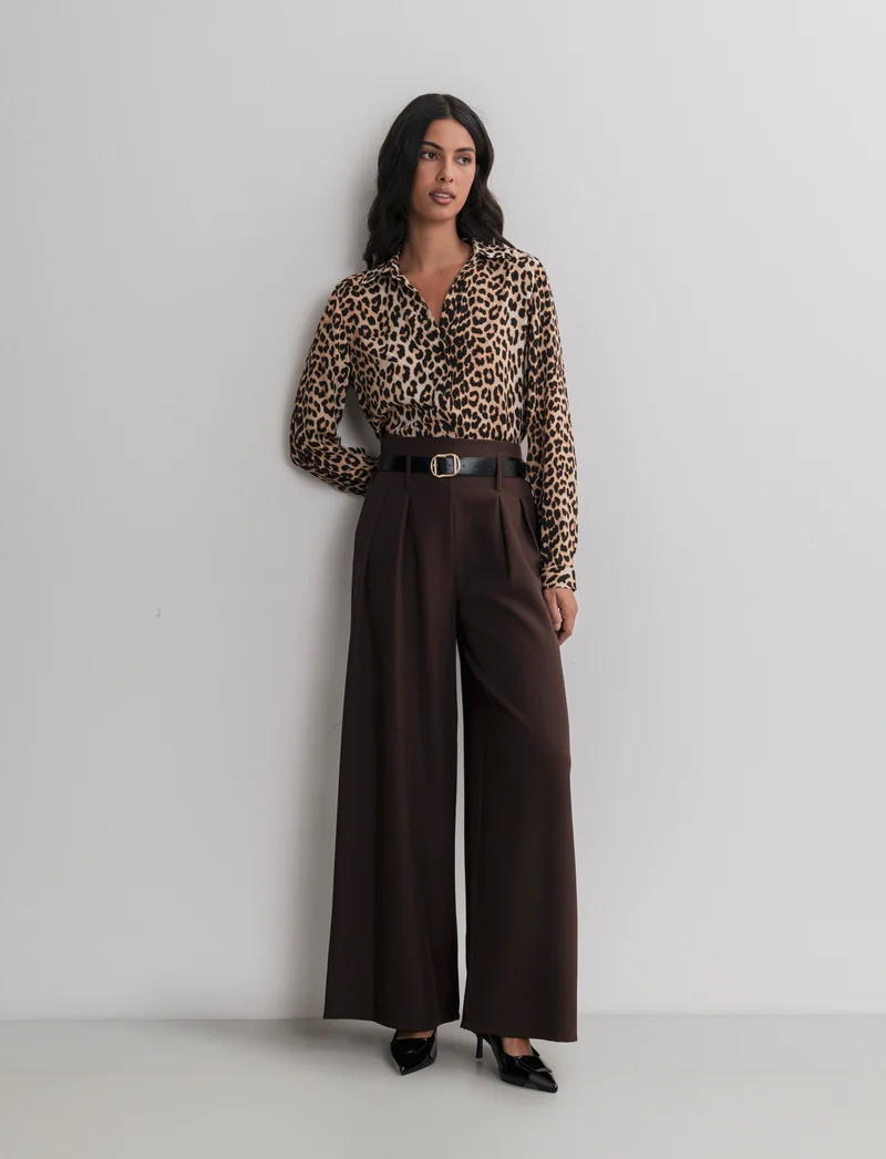 PANTALONE CON CINTURA - Moro