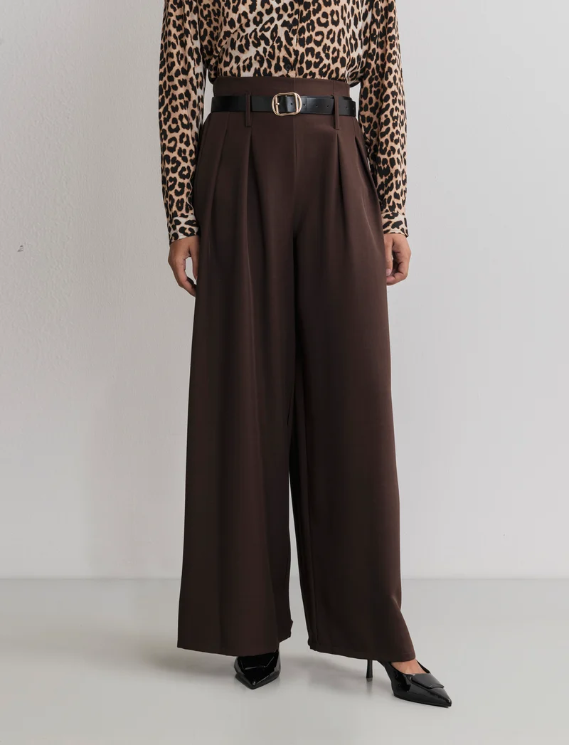 PANTALONE CON CINTURA - Moro