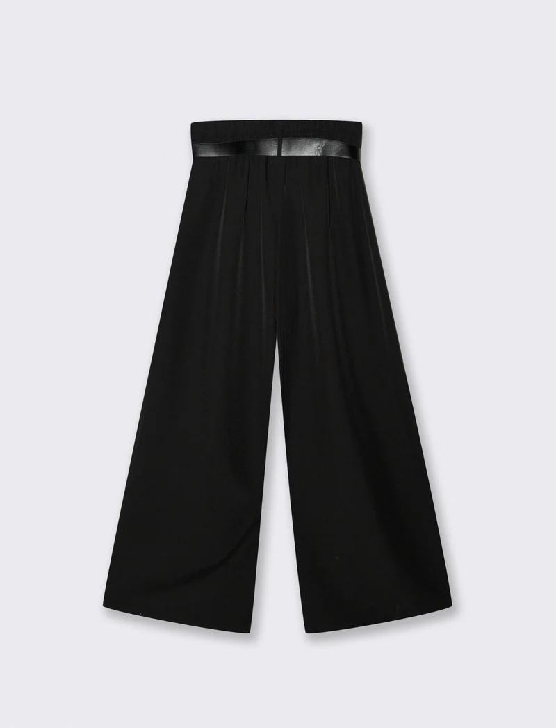 PANTALONE CON CINTURA - Nero