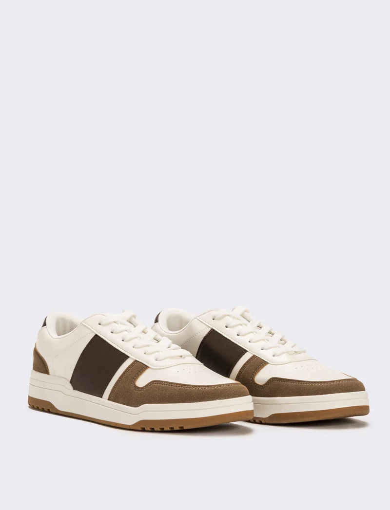 Sneakers multielementi da uomo - Bianco