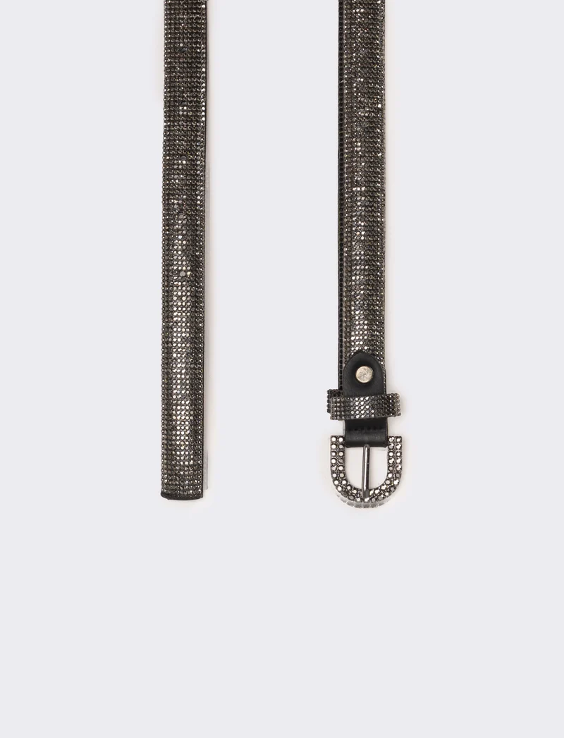 Cintura donna sottile con strass - canna di fucile