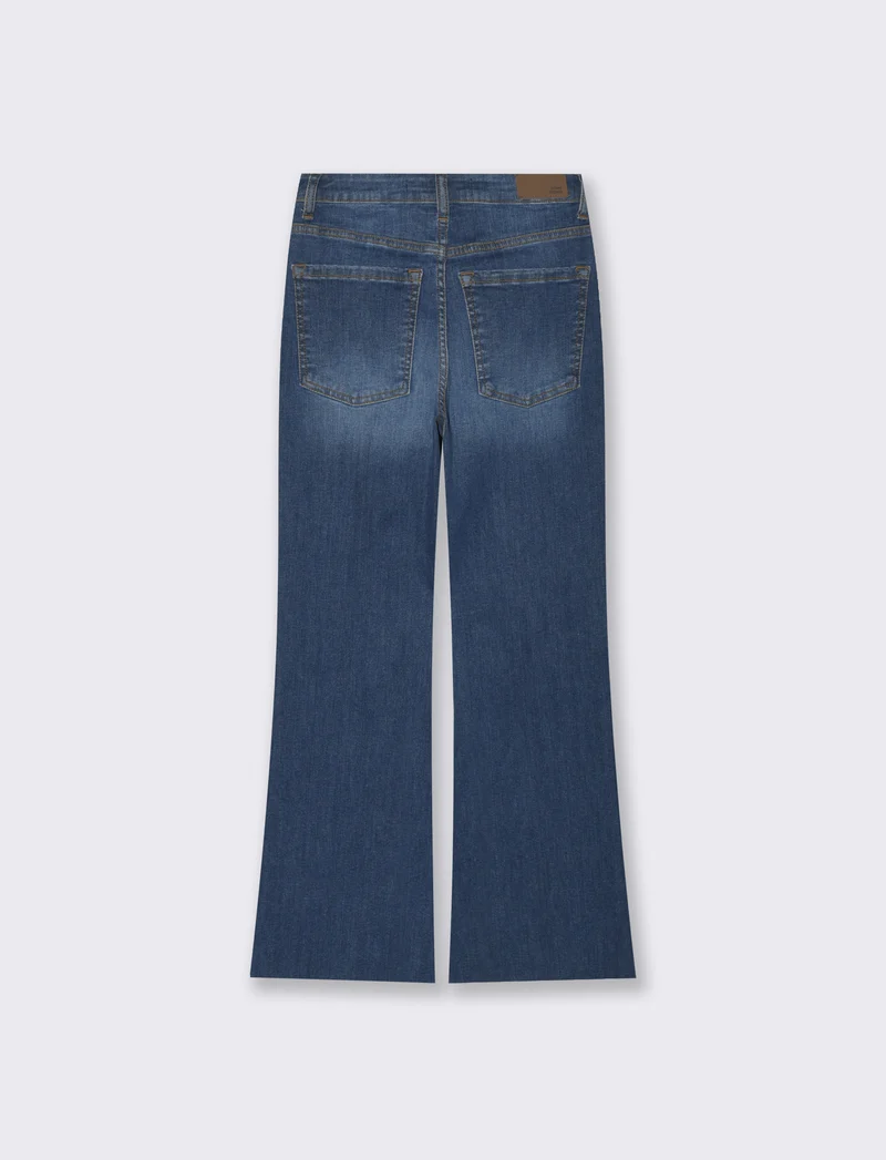 JEANS CROPPED FLARE - DENIM SCURO