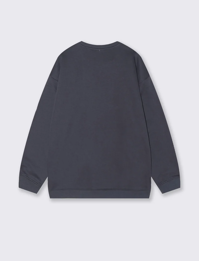 FELPA BASIC GIROCOLLO RELAXED FIT - Avion
