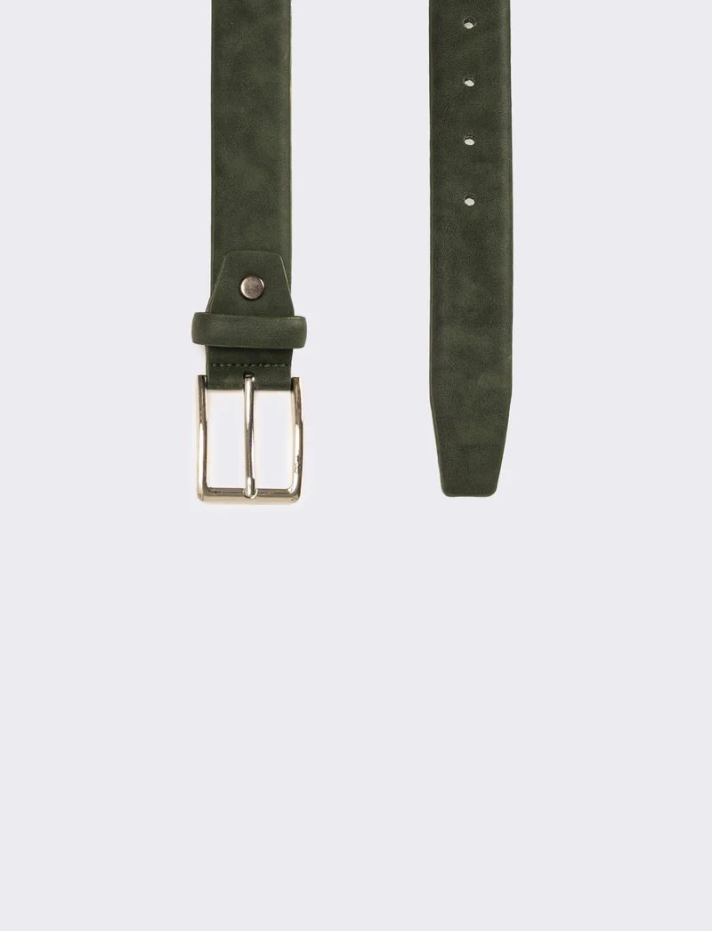 Cintura uomo in suede senza cuciture - Verde