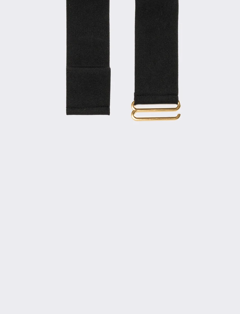 Cintura donna elastica con borchie a sfera - Nero