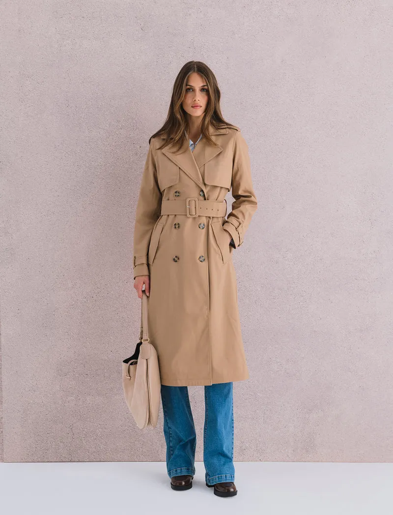 TRENCH CON CINTURA - Cammello