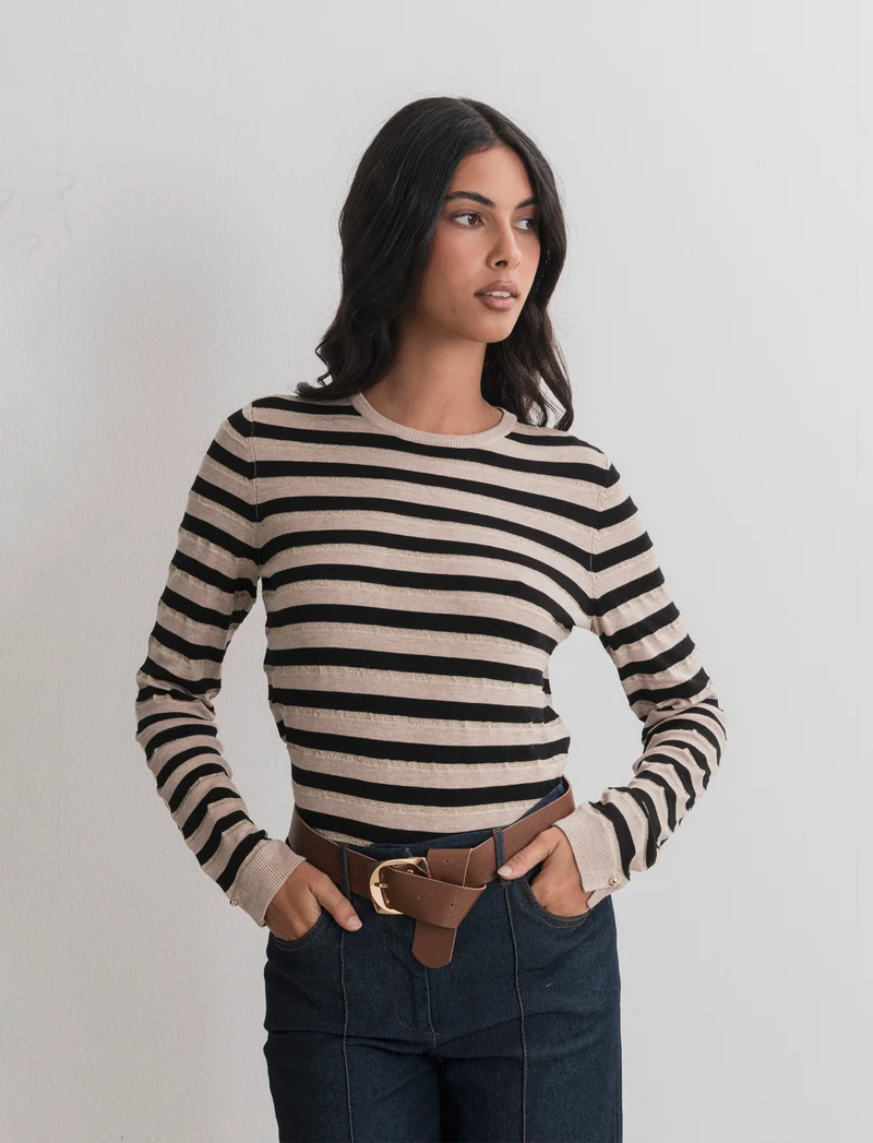 PULLOVER CON FANTASIA A STRISCE - var 2