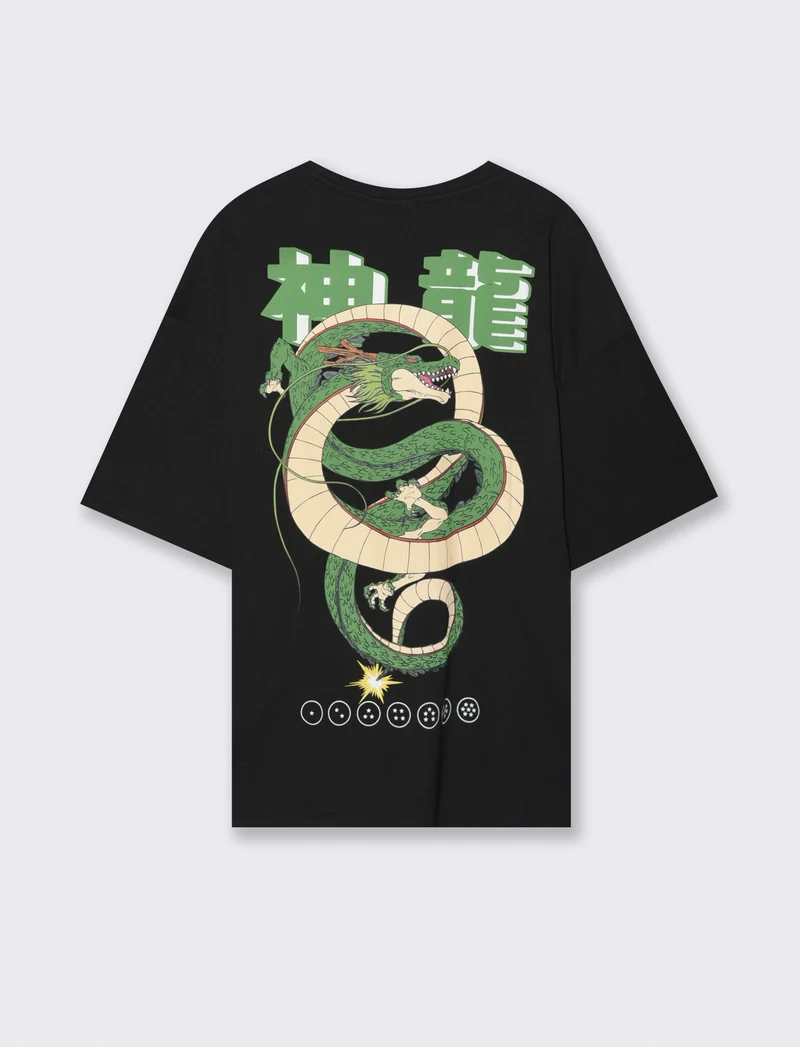 T-SHIRT STAMPA DRAGON BALL - Nero