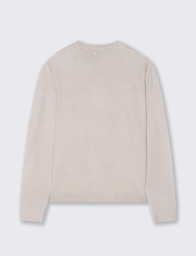 PULLOVER BASICO - Sabbia