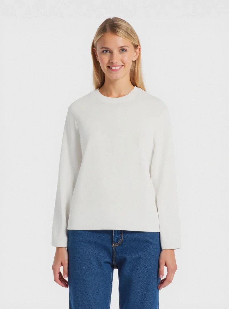 PULLOVER BASICO - Avorio