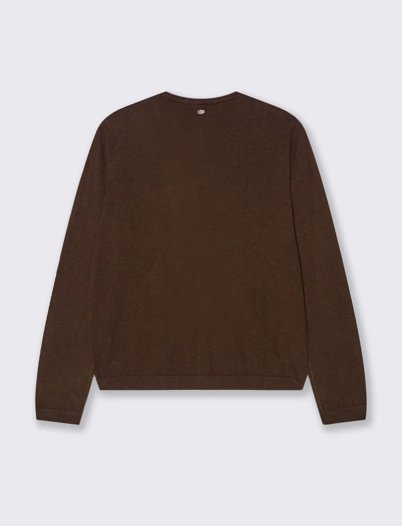 CARDIGAN BASICO - Marrone cioccolato