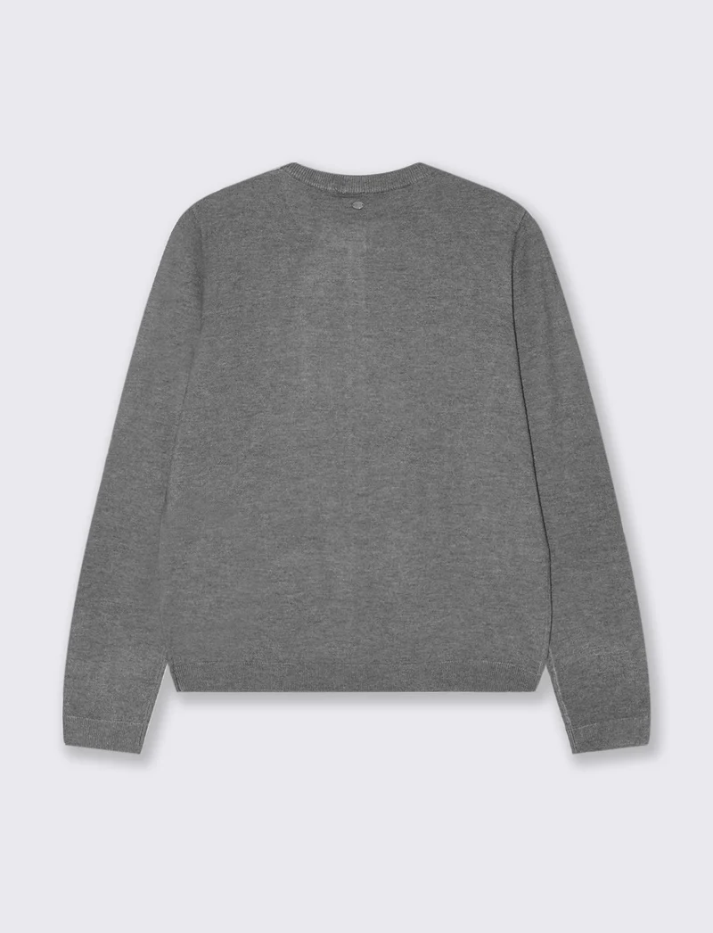 CARDIGAN BASICO - Grigio scuro