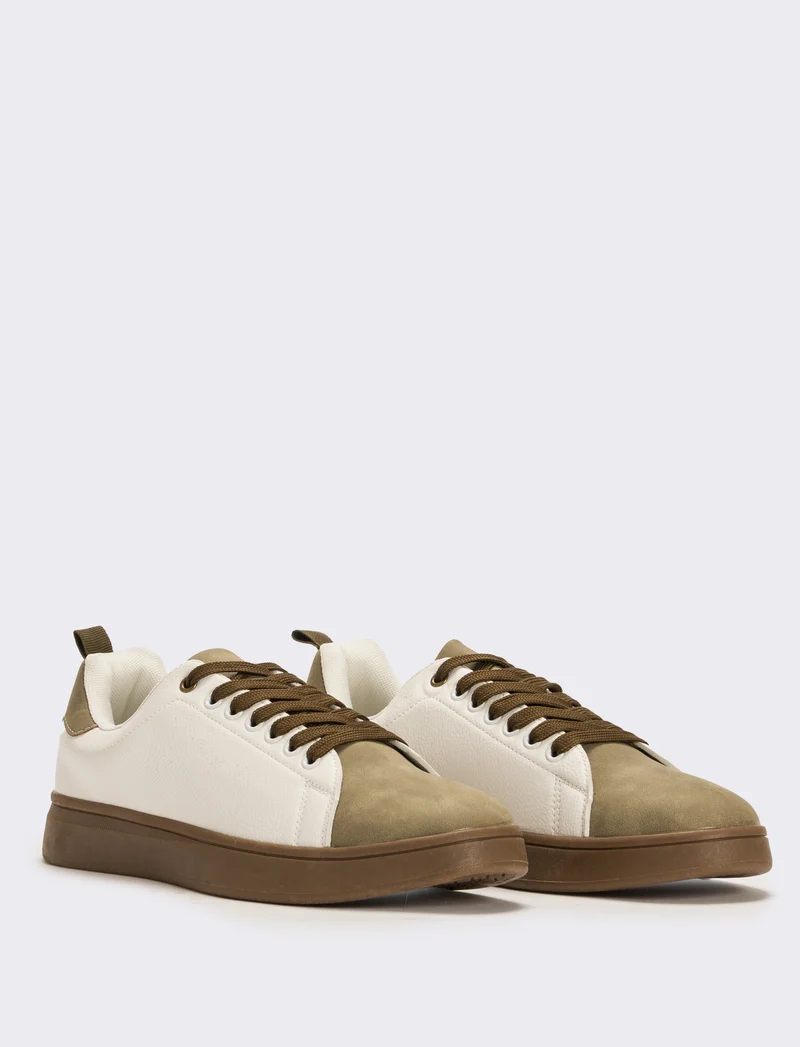 Sneakers bicolor da uomo - Bianco