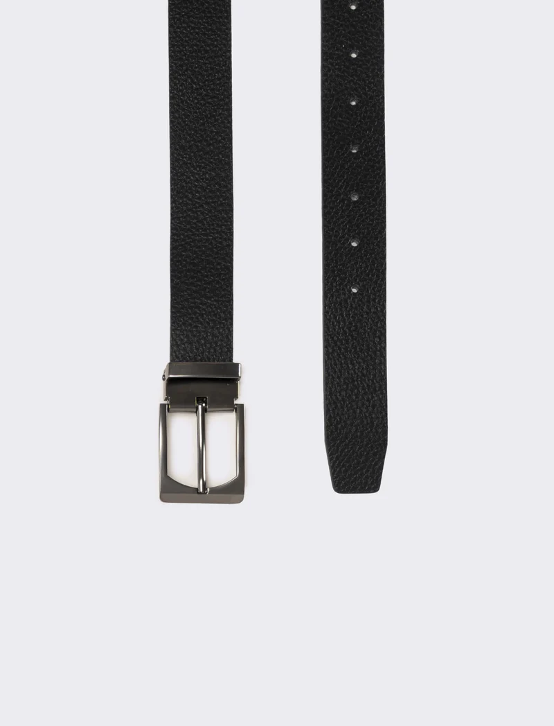 Cintura uomo con attacco rapido 3,5 cm - Nero