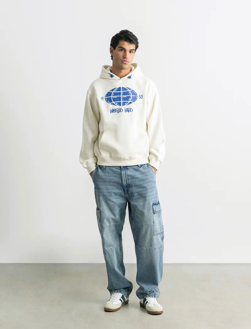 JEANS BAGGY CARGO FIT - Denim