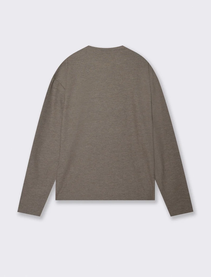 T-SHIRT IN MICRO WAFFLE REGULAR FIT - Verde kaki