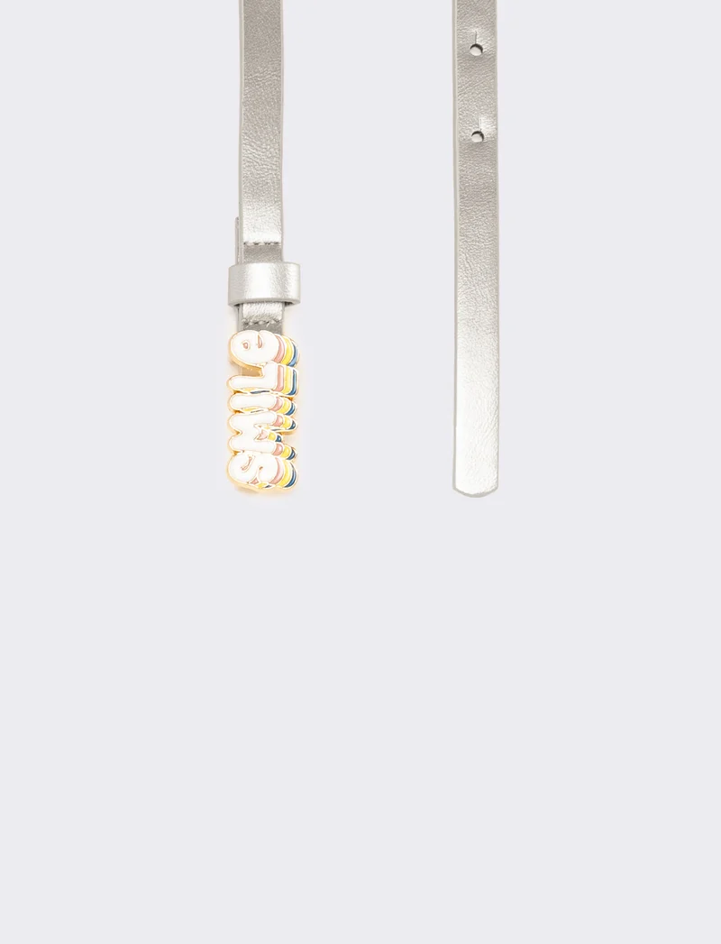 Cintura bambina fibbia smile h 1,2 cm - Argento