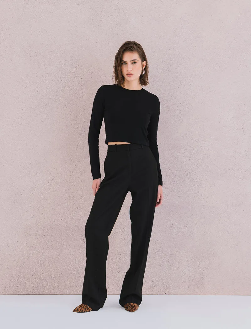 PANTALONE chiusura zip - Nero