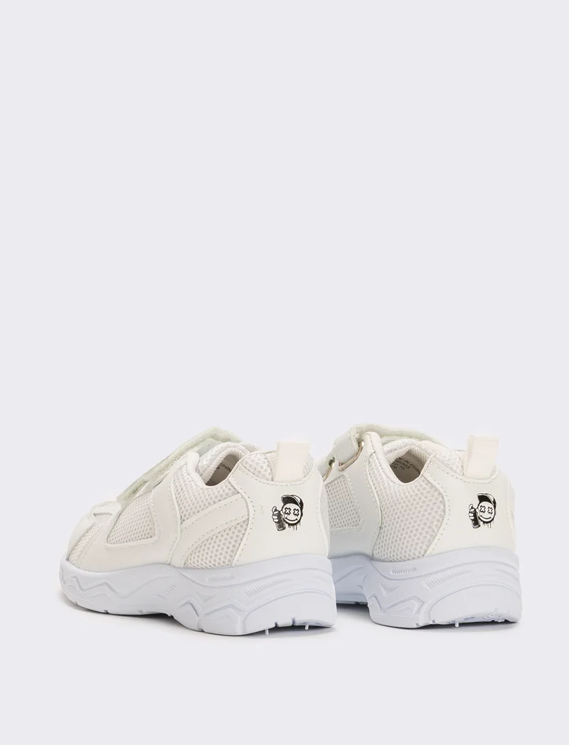 Sneakers con inserti da bambino - Bianco