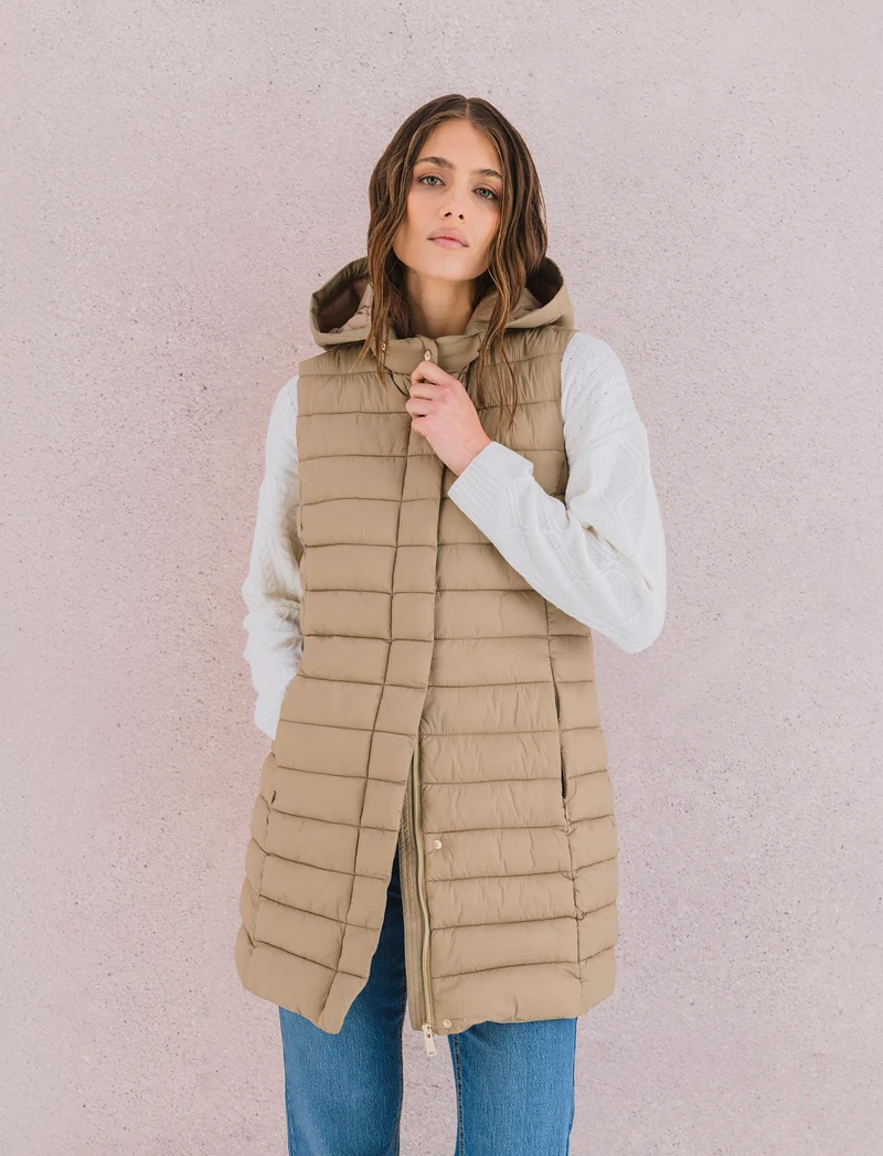 GIUBBOTTO SMANICATO - Cammello