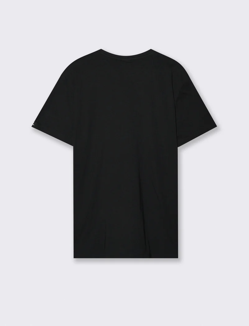 T-SHIRT STAMPA LAMU' - Nero