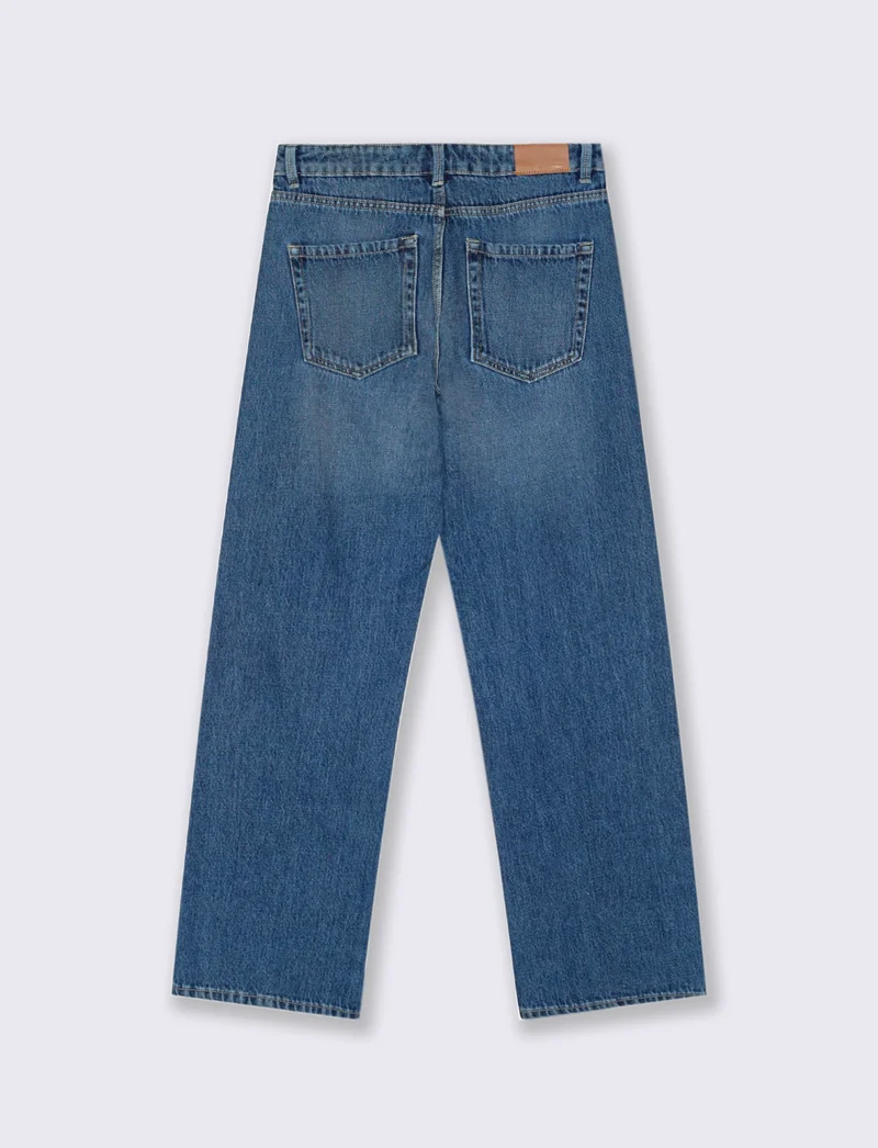 JEANS WIDE LEG - DENIM SCURO