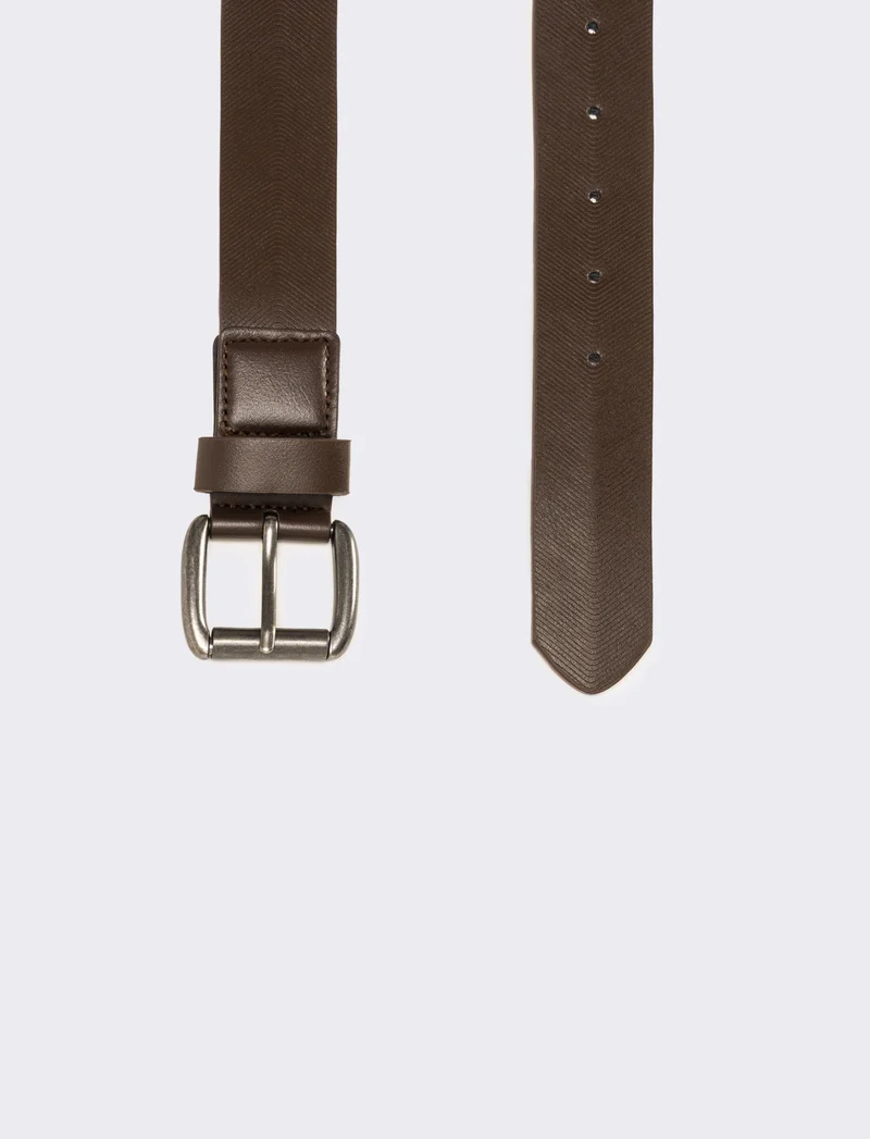 Cintura uomo fusto stampato - Marrone