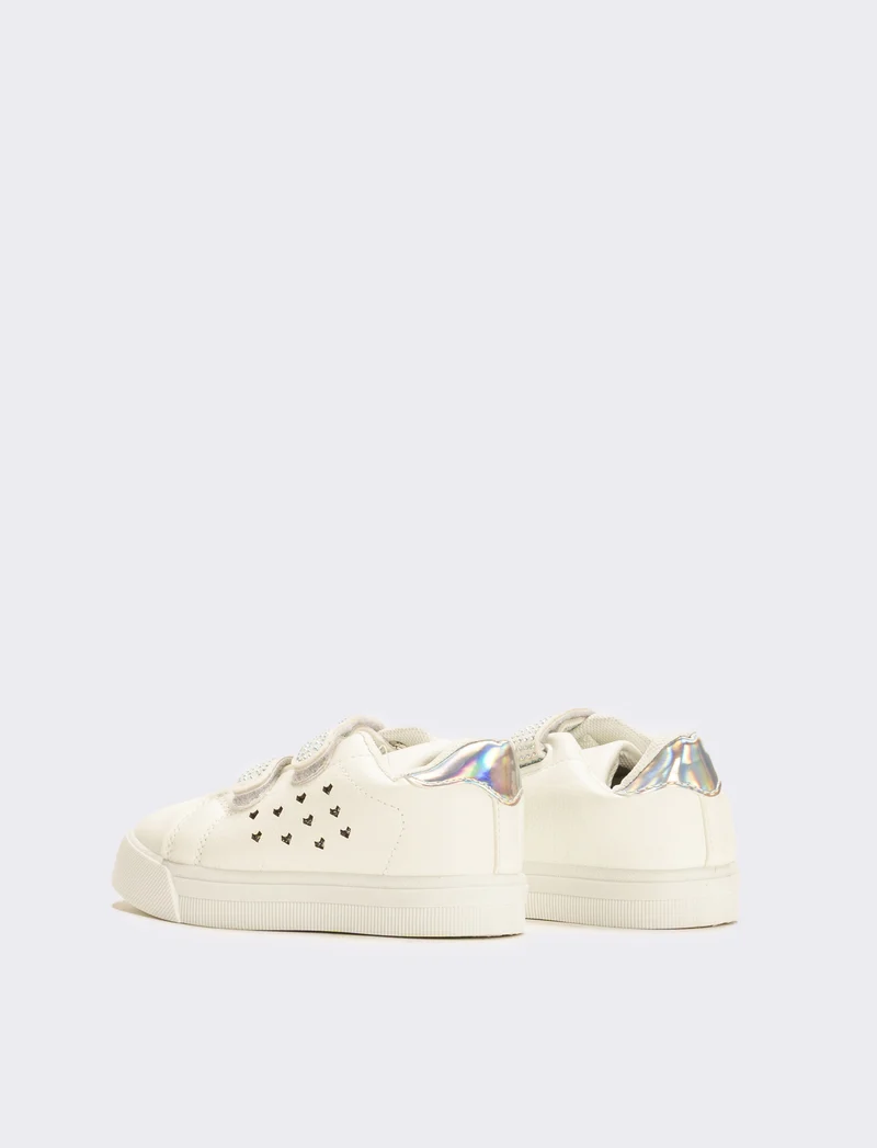 Sneakers con strappi da bambina - Bianco