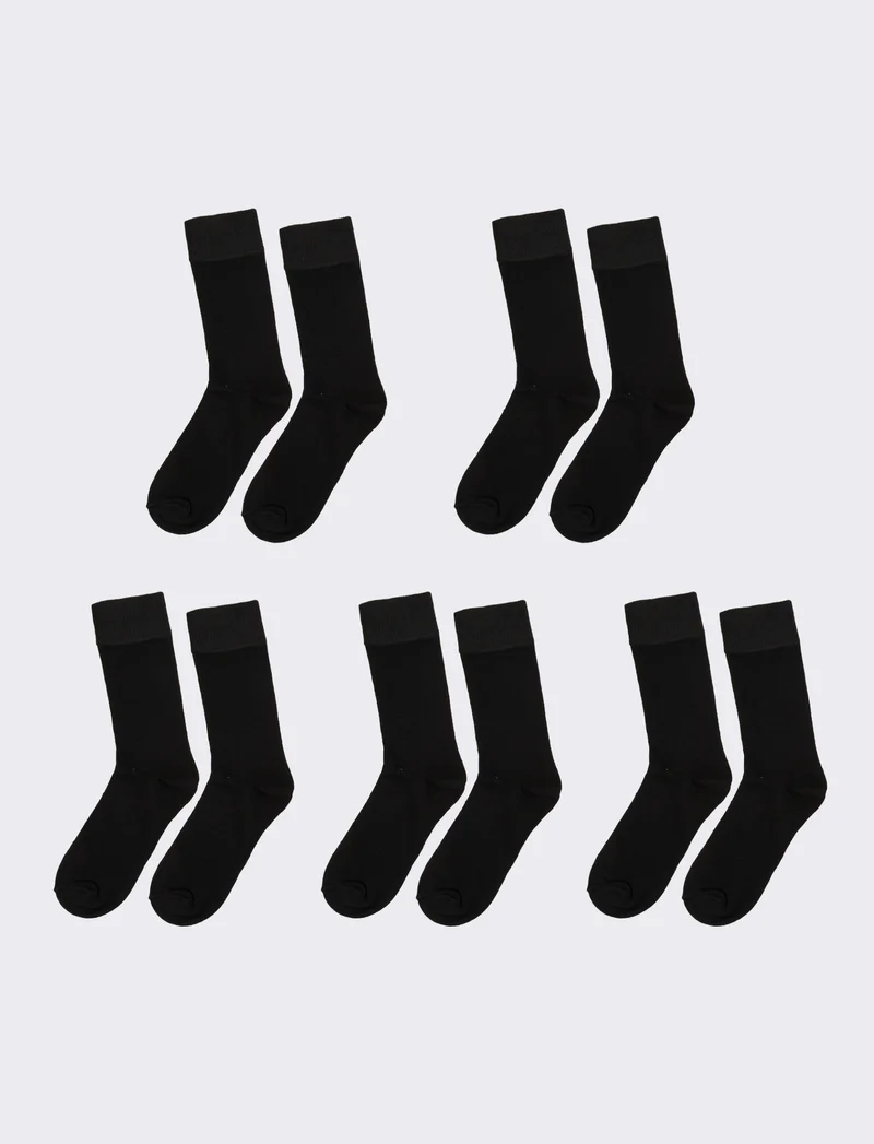Calzini corti uomo 5 paia - Nero