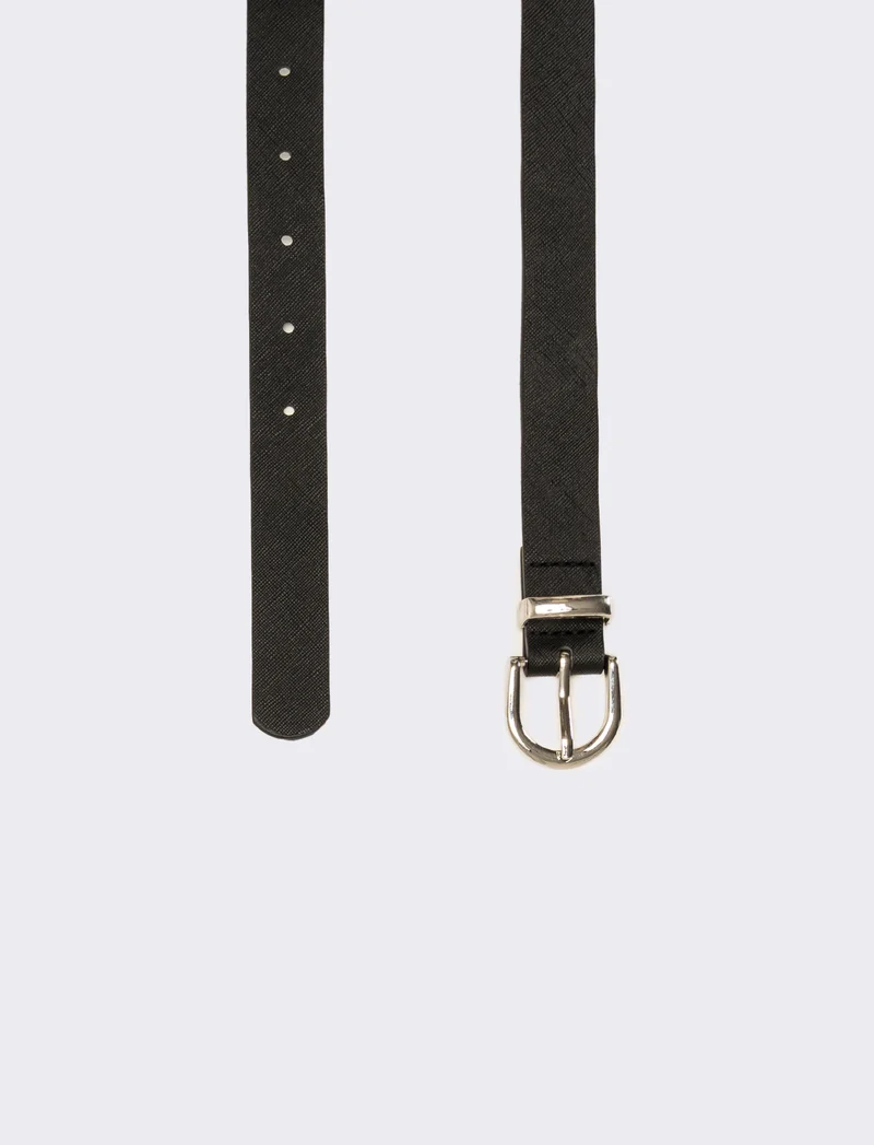 Cintura donna basic 2,5 cm - Nero