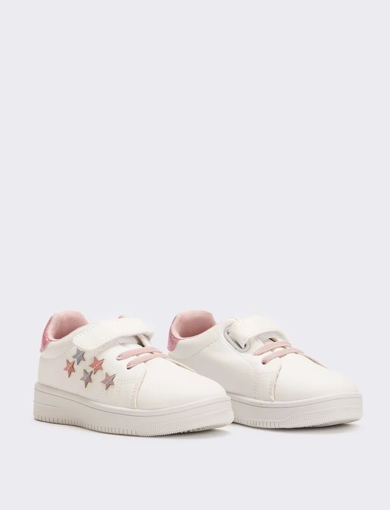 Sneakers da bambina con stelle - Bianco