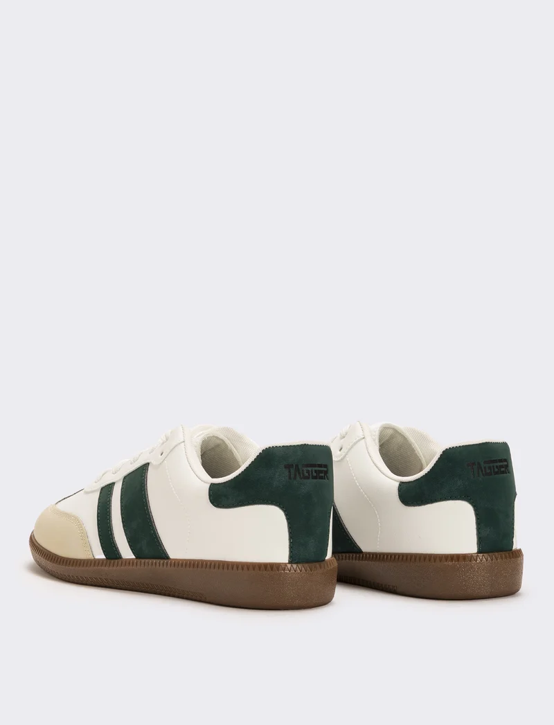 Sneakers con inserti laterali da uomo - Bianco